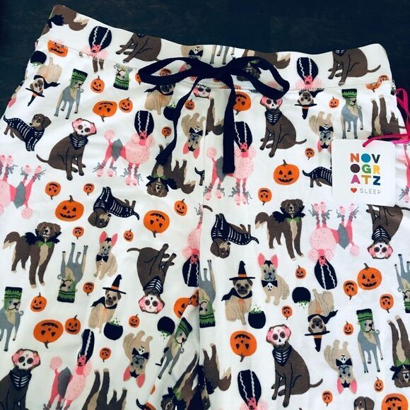 Halloween Costume Dog Print Jogger Lounge Pajama PJ Pants - Picture 4 of 6